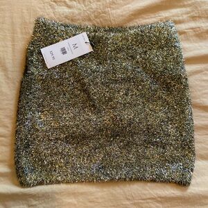 Gold Foil Mini Skirt from Akira